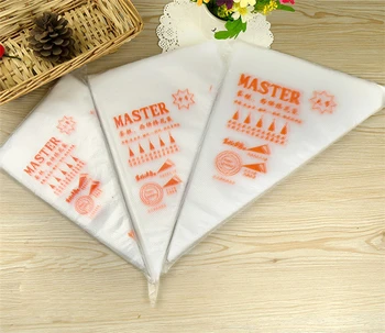 

100PCS/Lot,Food Grade Plastic Pastry Bags ,Disposable Piping bag Icing Nozzle Fondant Cake Decorating Pastry Tips Tools