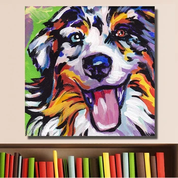 

Posters And Prints Canvas Painting Pop Happy Dog Decoration Painting Home Decor On Canvas Modern Wall Art Canvas Oil Painting
