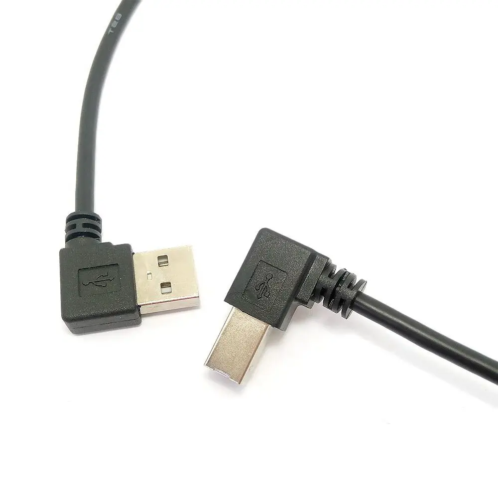 0 2 M левый Угловой USB A папа угловой B 90 градусов Принтер Сканер кабель|angle usb|left angleusb