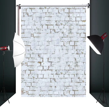 

Art Fabric Photography Backdrop white brick wall texture Custom Photo Prop backgrounds 5ftX7ft D-691