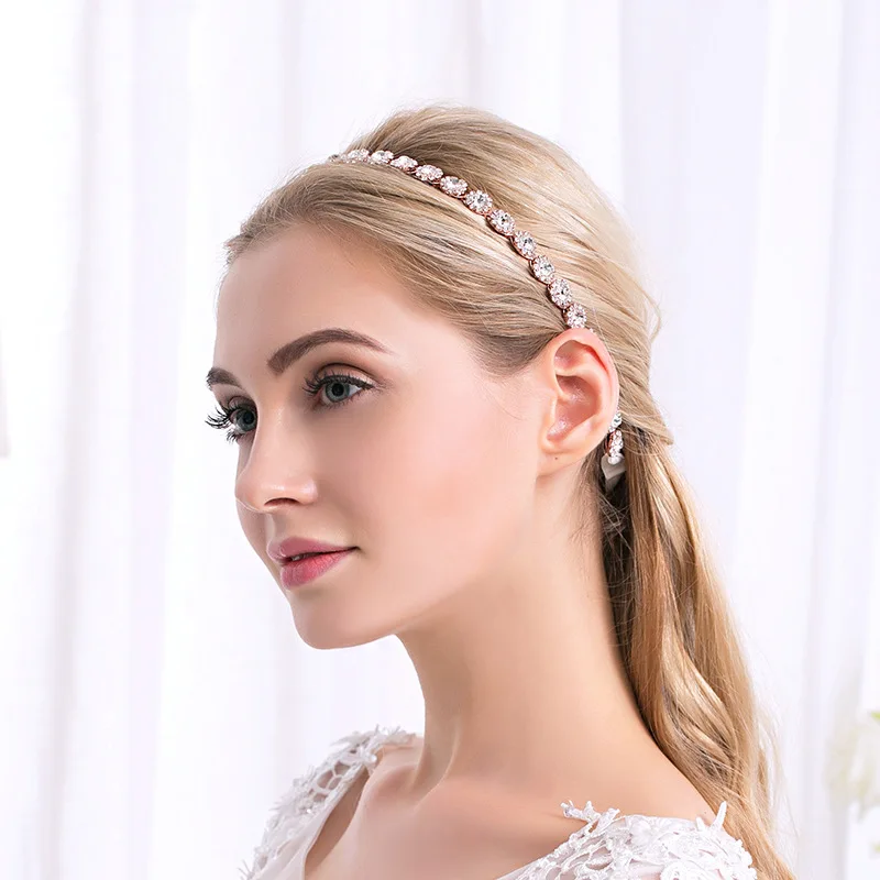Bride Hair Band Pearl Crytal Headband Wedding Bridal Accessories Tiara Ornaments | Свадьбы и торжества