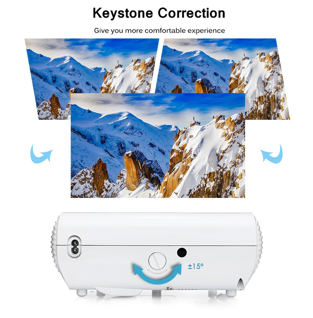 Светодиодный проектор ByJoTeCH W1 Full HD1080P 2500 люмен 3D видео домашний кинотеатр с