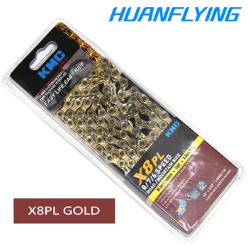 

KMC Chain Bicycle Chain x8 116 Link 6-7-8 Speed Bike Chain Mountain Original Bicycle Chain X8PL