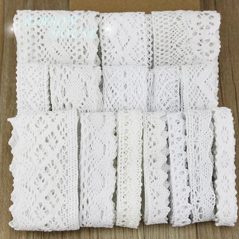 White Cotton Embroidered Lace Net Fabric Trim 5 meters/roll DIY Sewing Handmade Craft Ribbon Materials lace fabric lace ribbon lace sewing supplies lace sewing accessories