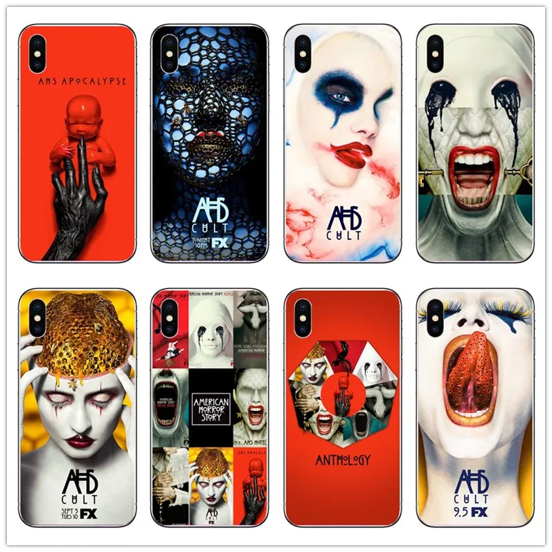 

American Horror Story super PC gel cell phone shell for iphone5s se 6s 6splus 7 7plus 8 8p XS MAX American horror story case