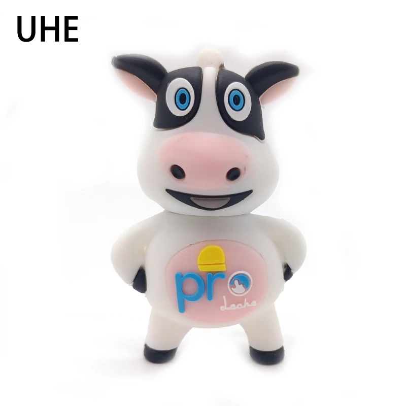 Pendrive cartoon dairy cow usb flash drive 64gb 32gb 16gb 8gb 4gb cute animal memory stick lovely gift u disk pendrive cle | Компьютеры и