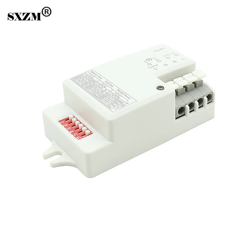 

SXZM 220V~240V 800W led Microwave Radar Sensor Switch Body Motion Detector Light Module Home Control PIR Infrared Ray