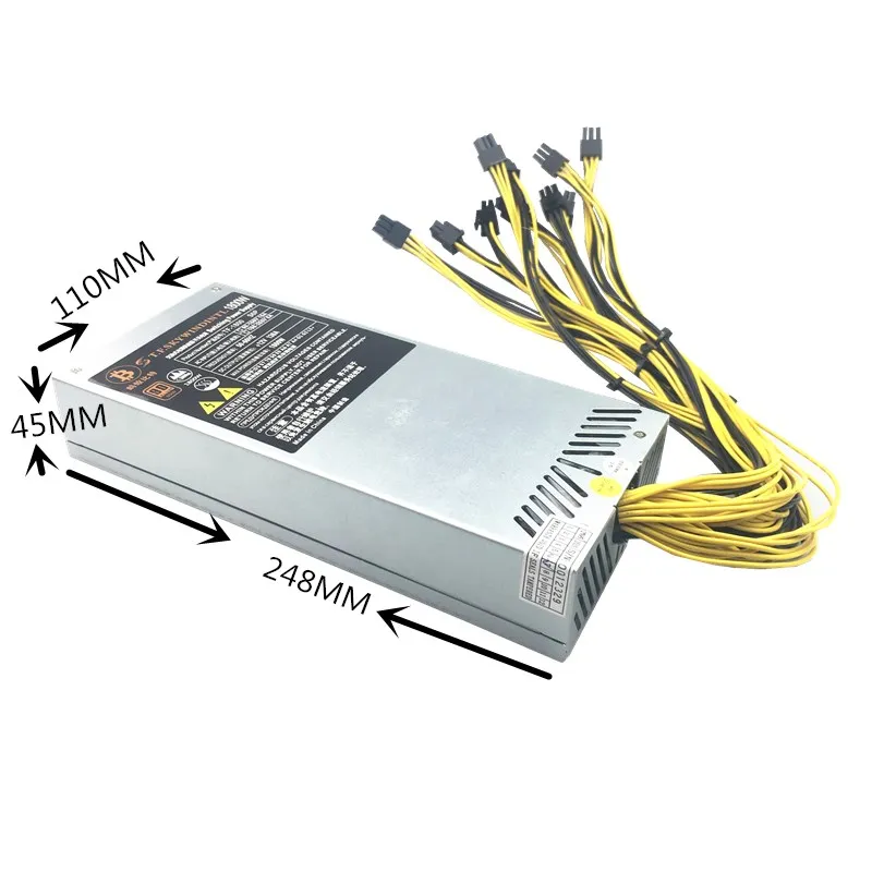 1800 W PSU Antminer Bitmain 1800 w امدادات الطاقة 6PIN Antminer T9 ETH PSU antminer S9 S7 L3 BTC LTC اندفاعة 1800 W عامل منجم امدادات الطاقة
