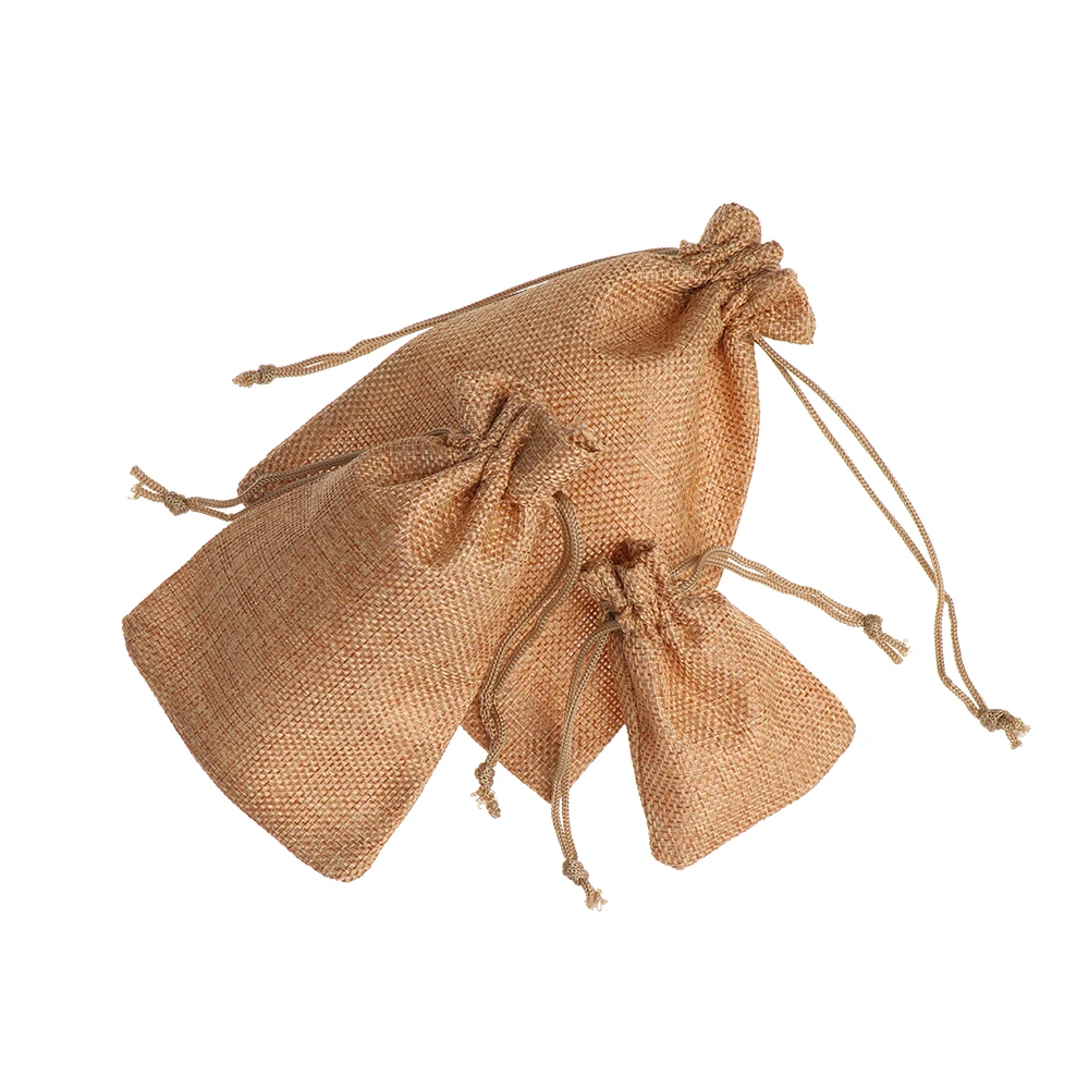 5 шт. винтажная натуральная Мешковина сумки для покупок хранение конфет мешок на шнурке хранение конфет Декор мешок для хранения продуктов для свадьбы