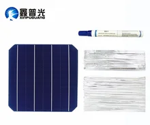 XINGPUGUANG 20pcs 0.5V 4.8W solar cell DIY module + 0.15*1.6mm Tabbing Tab Wire + 0.2*4.0mm PV Bus Wire + Flux Pen Diy panel