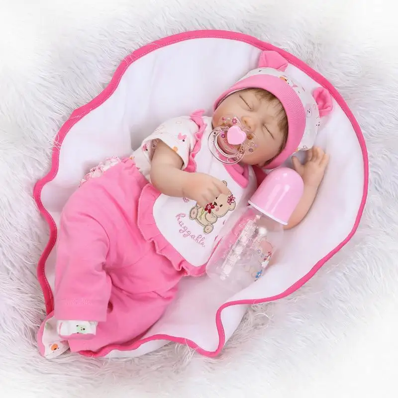 Reborn Completa 2pcs17 &quotReborn Близнецы Куклы мальчик девочка винилсиликоновых