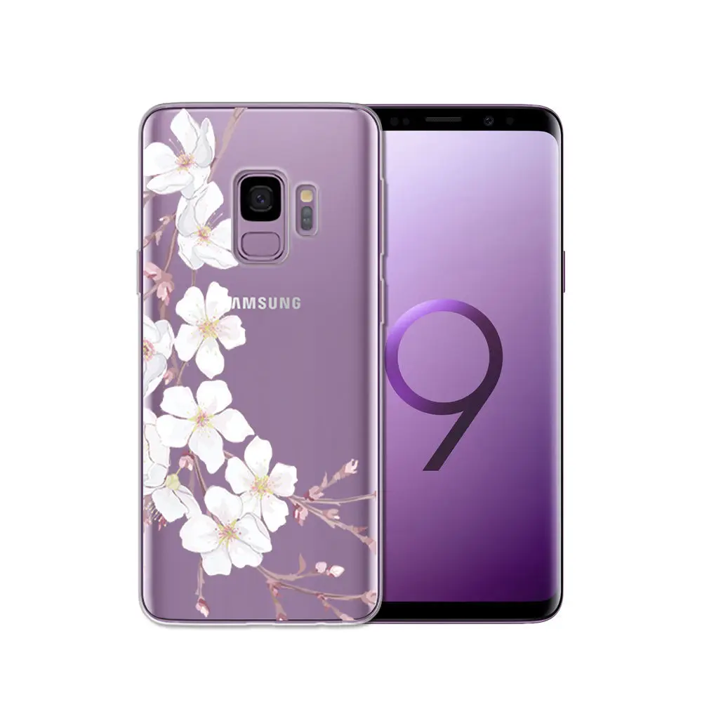 Painted Fundas FOR Samsung Galax s5 S6 S7 S8 S9 Soft TPU Phone Cover FOR Samsung S6 edge S8 Plus S9 Plus Clear Silicone cases (3)