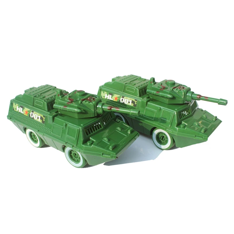 

Green Wheeled Combat Vehicle Armored Vehicle Battle Tank Plastic Model Toy For Children