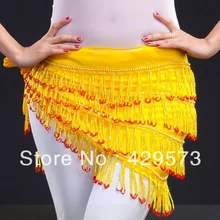 Дизайн танца живота бахрома бедра шарф
