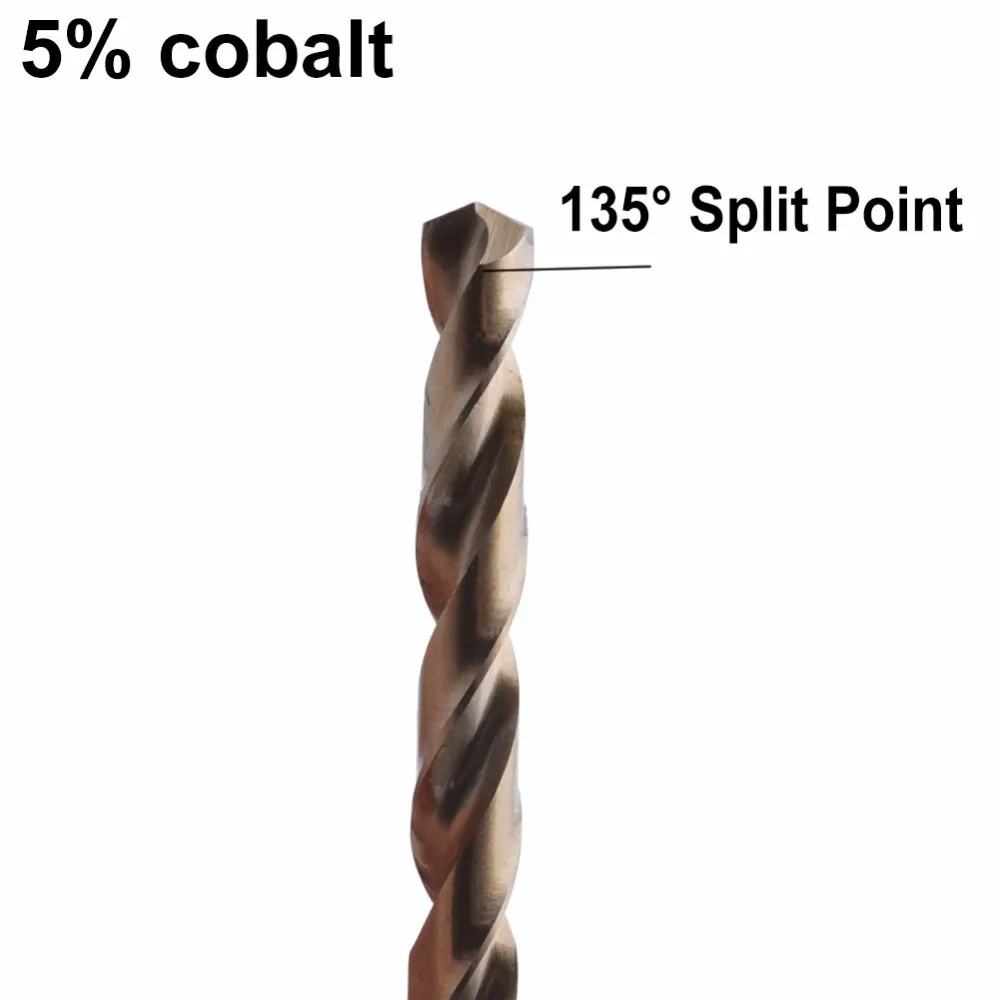 Flexsteel Tools M35 Cobalt Drill Bit Set,HSS-CO Drill Set 1.0-10MM, for Drilling on Hardened Steel, Cast Iron & Stainless Steel