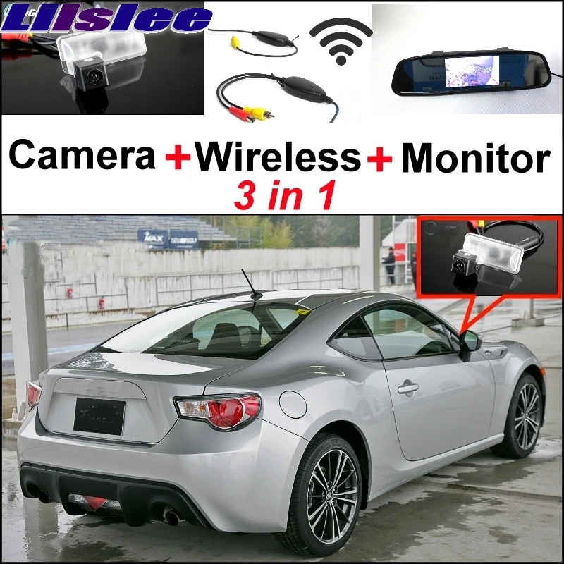 Liislee 3 in1 Special Rear View Camera + Wireless Receiver + Mirror Monitor DIY Parking System For Scion FR-S FRS 2013~2015