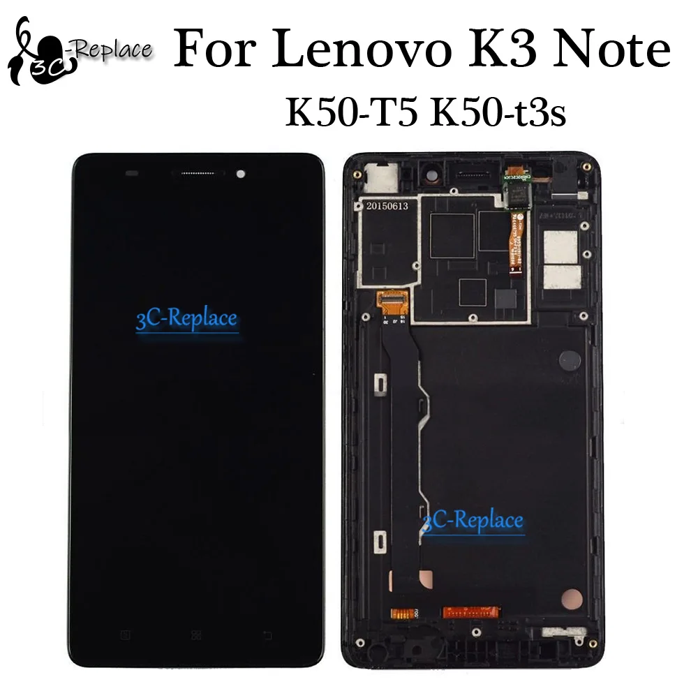 Для Lenovo K50-T5 K3 Note K50-t3s ЖК-дисплей сенсорный экран в сборе с рамкой запасные части
