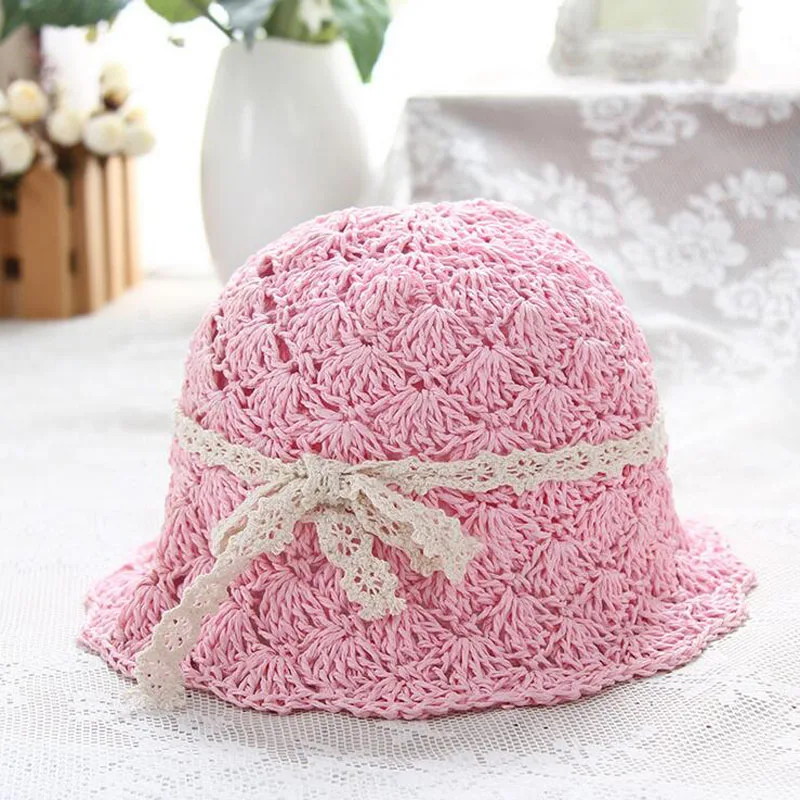

New Handmade Flower Straw parent-child Sun Hats For Women Wide Brim Beach Summer Hats Elegant Ladies Breathable Collapsible Hats