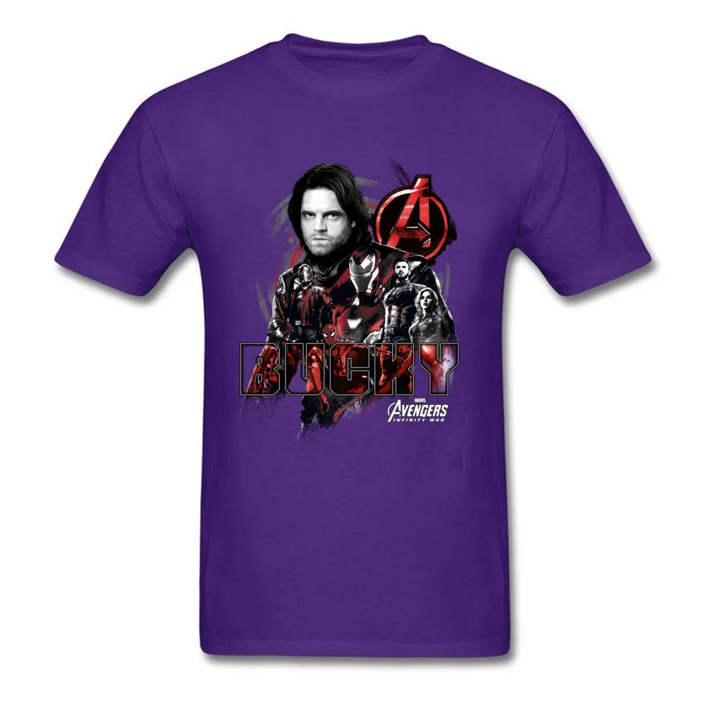 Europe Star Wars Bucky Crew Tshirts On Sale Summer Short Sleeve Crew Neck Tops & Tees Pure Cotton Adult Simple Style Tops Tees Bucky Crew purple