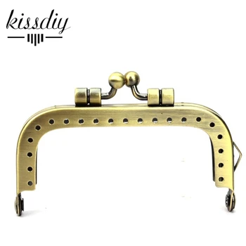 

KISSDIY 10PCS 7.5 CM Antique Bronze Smooth Metal Purse Frame handle Cluth Kiss Clasp Bag hardware Accessories freeshipping
