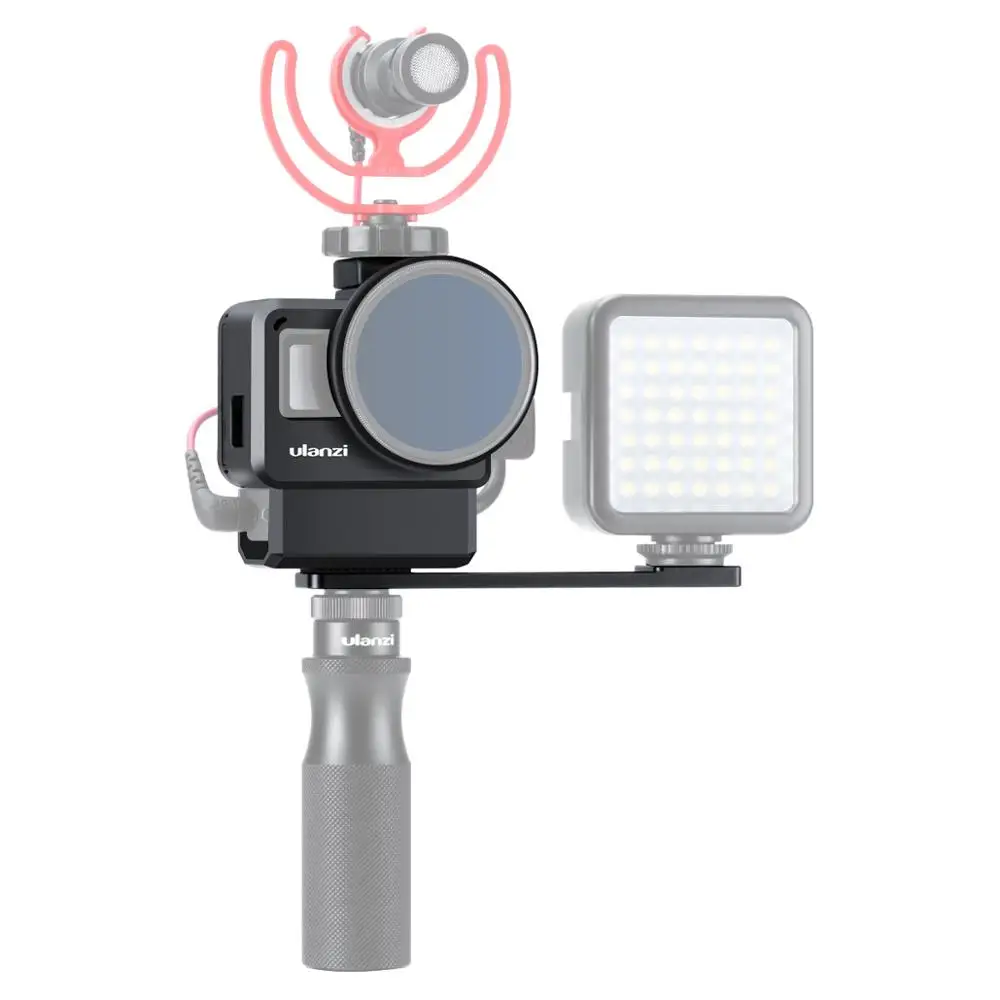 

Ulanzi V2 Pro Gopro Vlog Case Patent Design w universal Filter Adapter Ring Lens Protection Cover Supporting Microphone Light