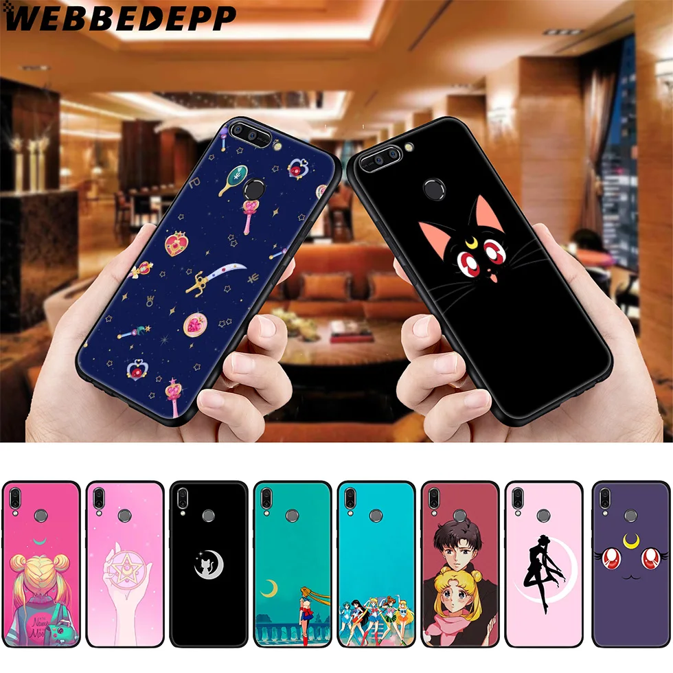 WEBBEDEPP мягкий чехол с аниме Sailor Moon для Huawei P8 P9 P10 P20 P30 Lite Pro P Smart Z Plus 2019 Y6 Prime 2018 2017 Mini |