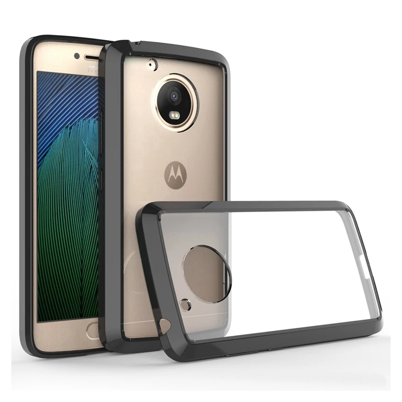 Прозрачный чехол для Motorola Moto G5 / Plus + кристально прозрачная задняя крышка