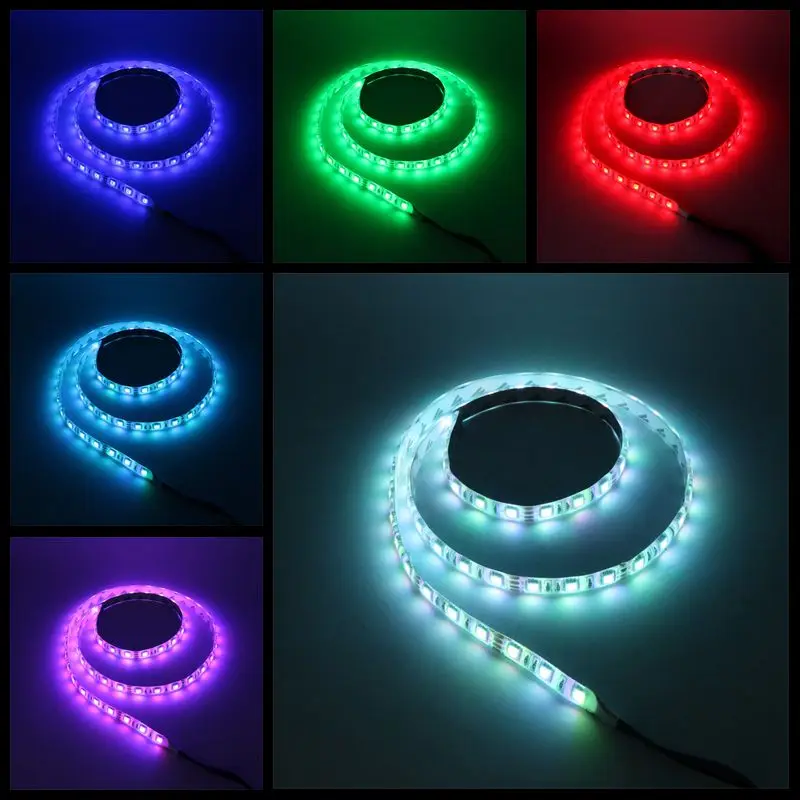 SZYOUMY 10 шт. DC 5 в USB СВЕТОДИОДНАЯ лента SMD 5050 1 м 60 светодиодов LED ТВ фоновое освещение