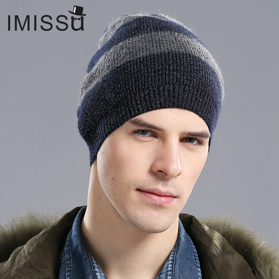 IMISSU Brand New Solid Colors Gorros Thick Warm Hats for Men