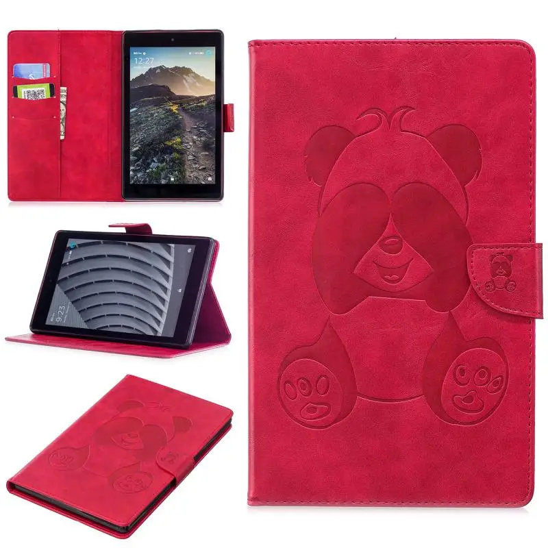 Чехол для Amazon Kindle Fire HD 8 2018 2017 2016 чехол кошелек Etui funda Panda Case|Чехлы планшетов и