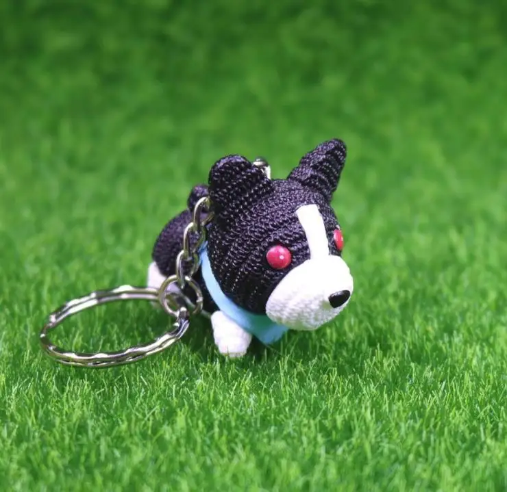 Собака сумка для ключей Автомобильный брелок милый кулон для животного фигурный брелок подарок на день рождения 4 цвета Mix 24 шт./лот высокое качество