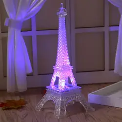 Tower Eiffel Light Night Lamp 3D Desk Acrylic Kids Glowing Table Night Lightsationsative Nightlight Led Up French For Souvenirs