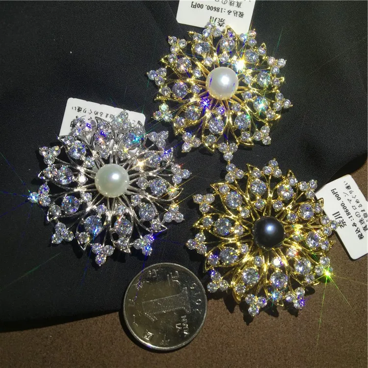 

Exclusive!!! Nai chuan brooch natural pearl steamed bread bead wholesale a full range of packaging brooch