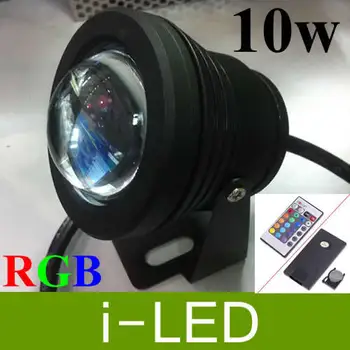 

10W 12v underwater RGB Led Light 1000LM Waterproof IP68 fountain pool Lamp 16 color change with IR Remote