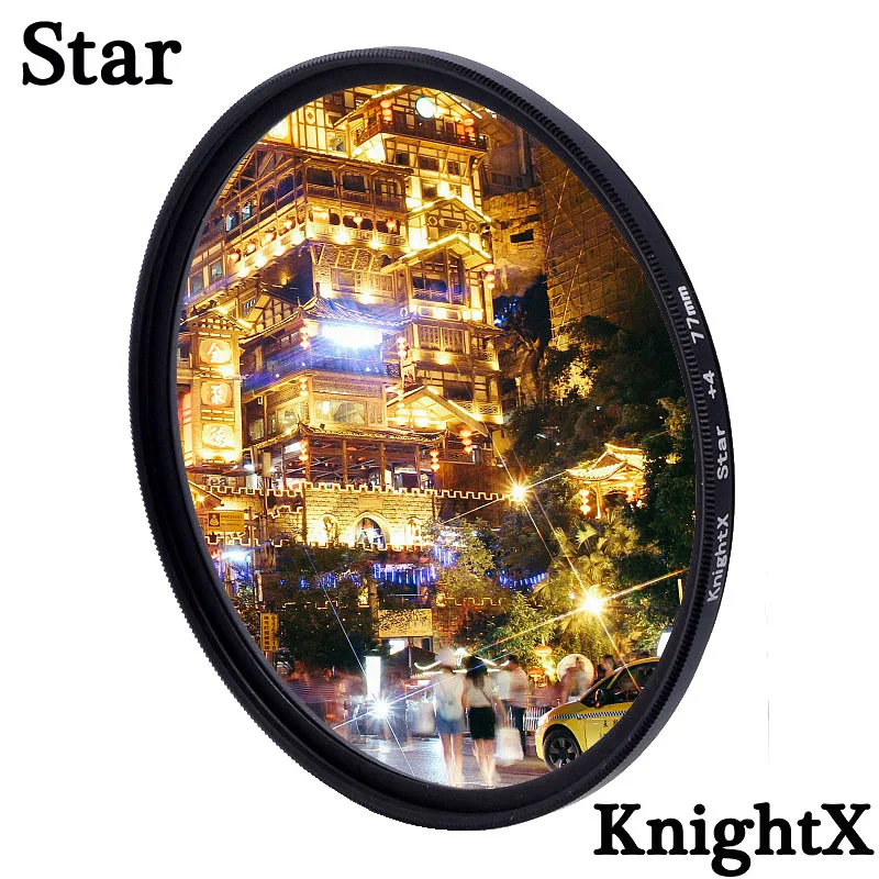 KnightX Star Line фильтр для объектива камеры фильтр для canon 1300d 500d аксессуары eos sony nikon 49 мм 52 мм 55 мм 58 мм 62 мм 67 мм 72 мм