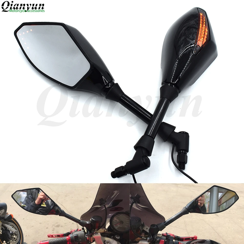 

Universal motorcycle LED turn signal rear view mirror turn signal indicator for Yamaha YZF R1 R6 FZ1 FAZER R6S FJR1300 XJR1300