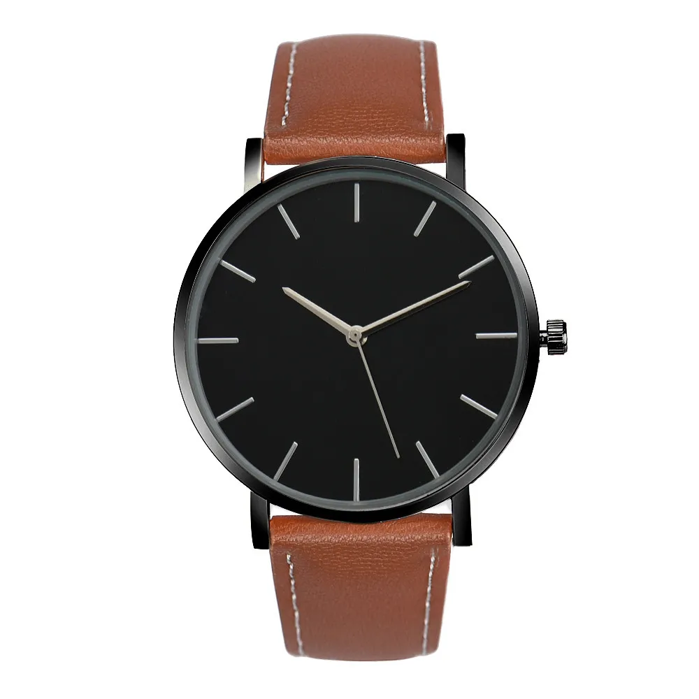 

Splendid Ultra-thin Watch Men Women Simple Fashion Watches Leather Band Wrist Watch Clock Relogio Masculino Relogio Feminino