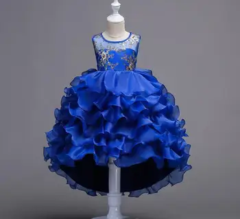 

Hot sales 2018 New Children Flower Girls Girl Dress Princess Party Dress Wedding Formal Dress Sleeveless Dress 3-14 years