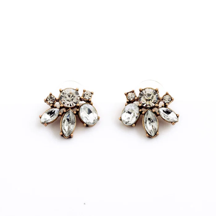 

New arrival crystal earrings Women's fashion stud earrings accessories gorgeous elegant sweet cute earrings for women