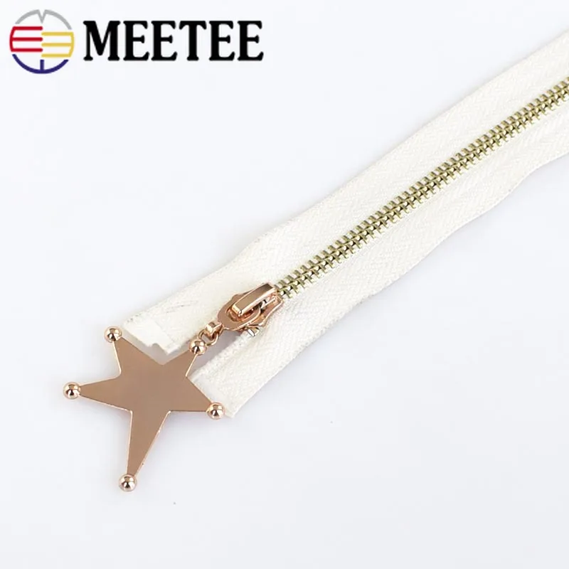 Meetee 80 см 100 5 # Двойные ползунки Металлические молнии Open End DIY молния для шитья