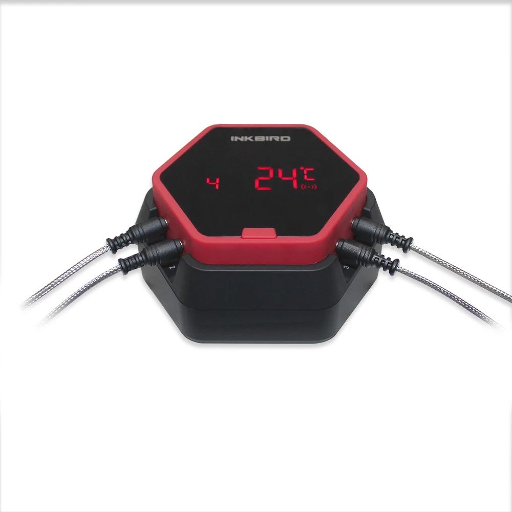 

Inkbird IBT-6X With Four Probes Red Food Cooking Bluetooth Wireless Meat Digital BBQ Thermometer For Oven Meat Grill Smoking BBQ