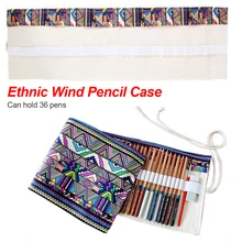 Школьные принадлежности ручка рулон мультфильм холст сумка занавес пенал для карандашей 36 отверстий канцелярский пенал