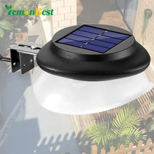 Lemonbest Наружное освещение Чувствительный датчик солнечной лампы Водонепроницаемый светодиодный энергосберегающий открытый сад безопасность Ночная лампа