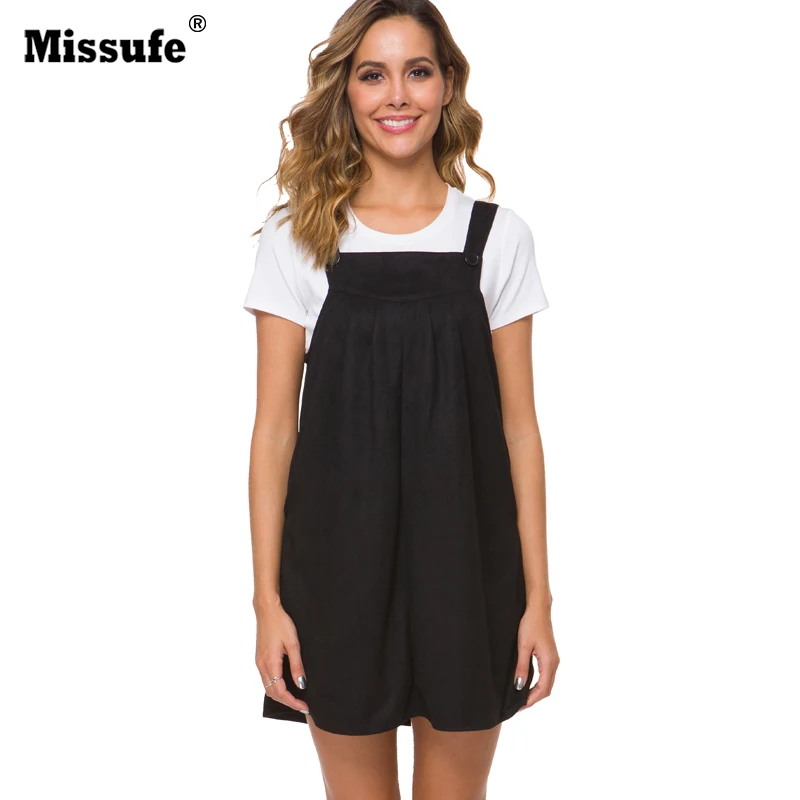 Missufe повседневное летнее платье черное с тонкими бретельками A LIne Vestidos женское