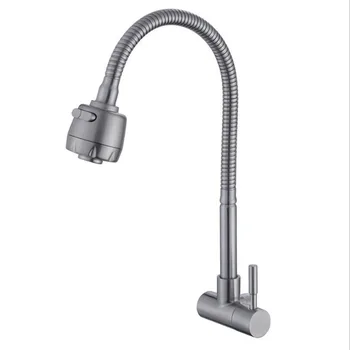 

G1/2 304 Stainless Steel Cast Single Cold Basin Faucet Single Handle Wash Basin Bathroom Basin Tap Quick Opening Bibcock