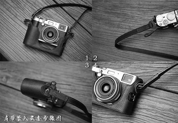 AYdgcam ручной работы из натуральной кожи Камера Ремешок для FUJJI Fujifilm X100F Leica Canon Nikon sony Lumix Panasonic