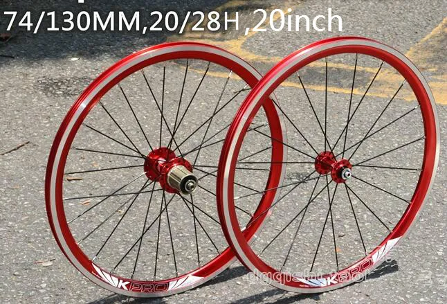 Flash Deal Litepro Kpro 20inch 406 wheel set BMX V brake wheel set for dahon bike sp8 vp18 novatec hubs 1
