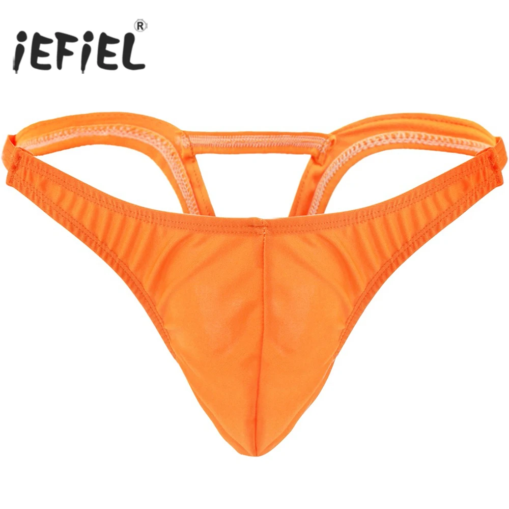 

iEFiEL Mens Bulge Pouch G-string Jockstraps Briefs Underwear Underpants with Inverted Triangle Rear for Men's Lingerie Panties