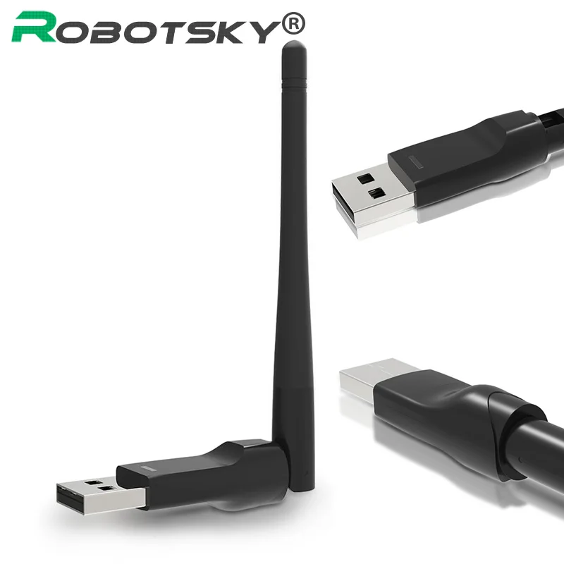 Robotsky мини 150 м USB Беспроводной Вай-Фай адаптер RT5370 сетевая карта 802.11b/g/n Сетевой адаптер для Windows XP/Vista/7/8,1/10, Mac OS