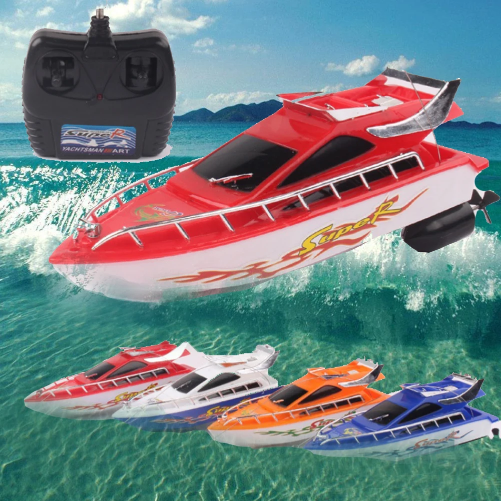 Pools Battery Powered Wireless Electric Kids Lakes Mini RC Boats Aquatic Toys Remote Control Adults Racing Speed Random Color